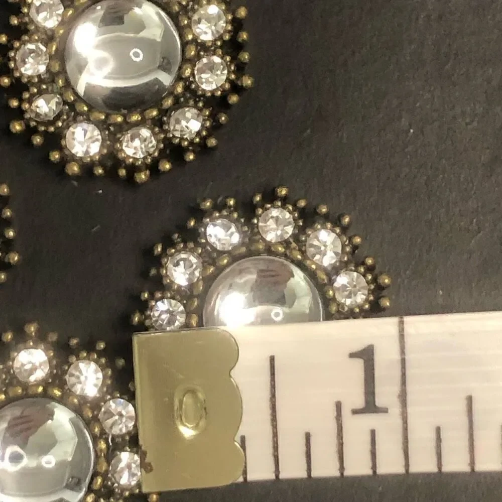 round‎ rhinestone bracelet beads set of 4 jewelry making crafts crafting 1 inch